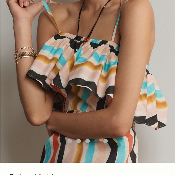 Farm Rio Colorful Striped Maxi Dress - Picture 4 of 7